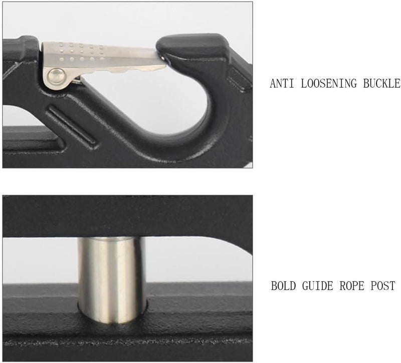 Keazet 40CR Steel Hawse Fairlead with Magnetic Mount & Tow Hook - 20,000LBS Capacity, 10" (254mm) Forged Winch Fairlead for Off-Road Recovery, Anti-Tilt Design Fits SUV/Truck/ATV (Black) - Image 5